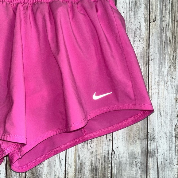 Nike Pink Mid Rise 3” Brief Lined Shorts - Picture 3 of 5